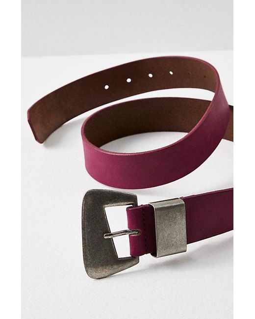 Free People Red Siggy Leather Belt