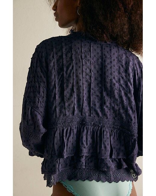 Intimately By Free People Blue Little Love Bed Jacket By