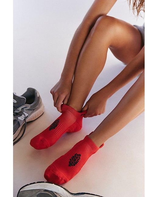 Fp Movement Red Relay Cushion Ankle Socks