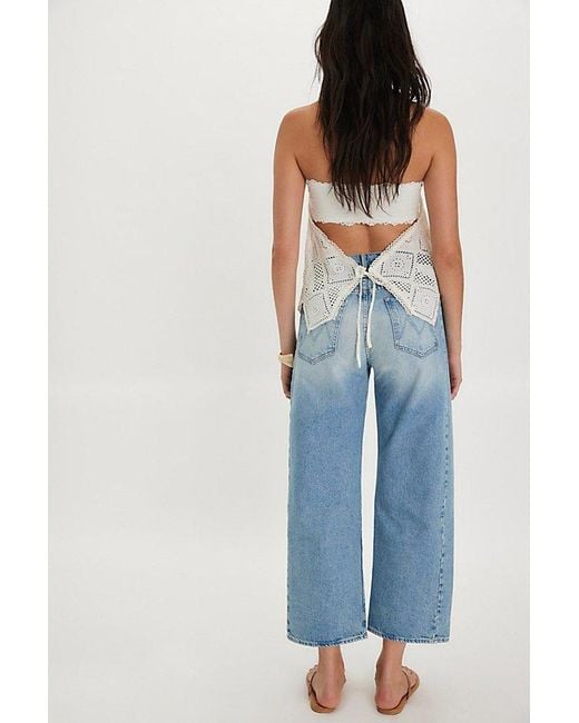 Mother Blue The Half-Pipe Sneak Ankle Jeans