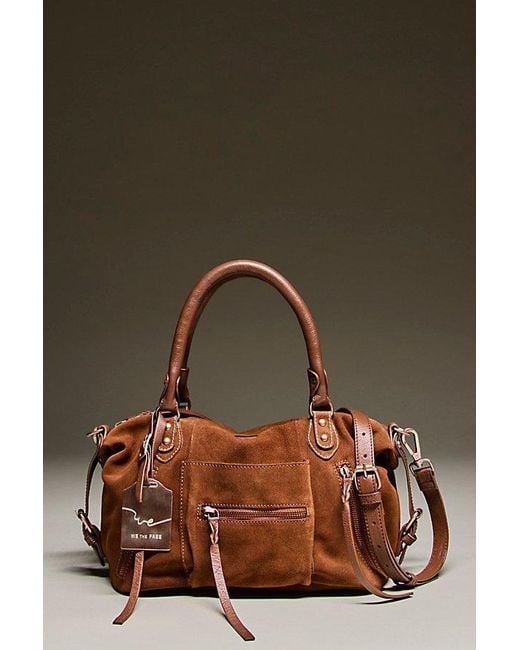 Free People Brown Suede Baby Emerson Bag