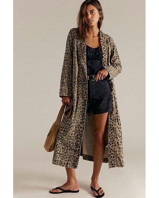 Free People Gray We The Free Monique Denim Duster Jacket