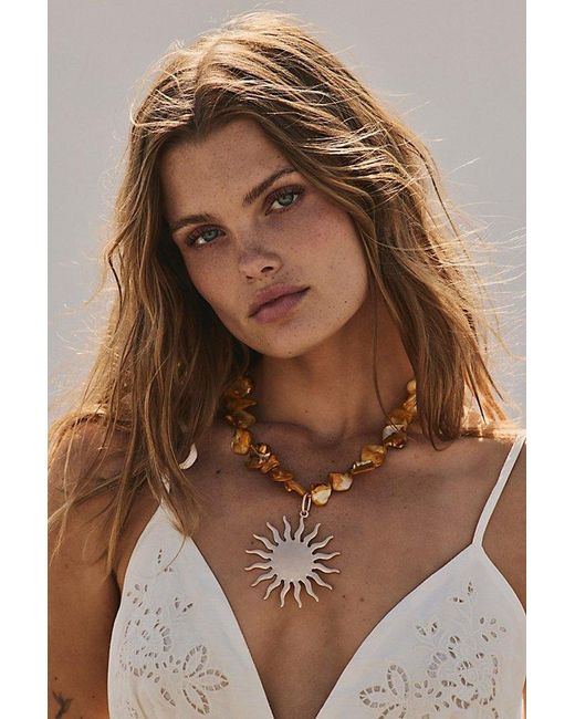 Free People Metallic Leila Pendant Necklace