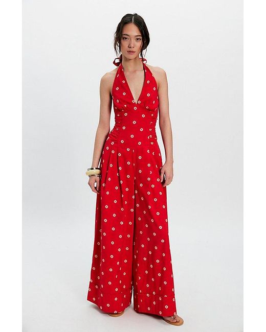 Free People Red Move Along One Piece