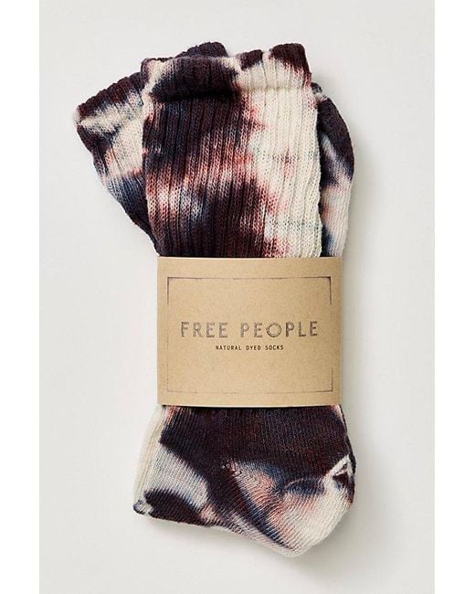 American Trench Pink Natural Tie-Dyed Socks By