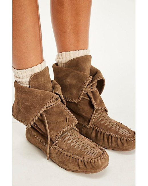 Free People Brown Misty Moccasin Boots