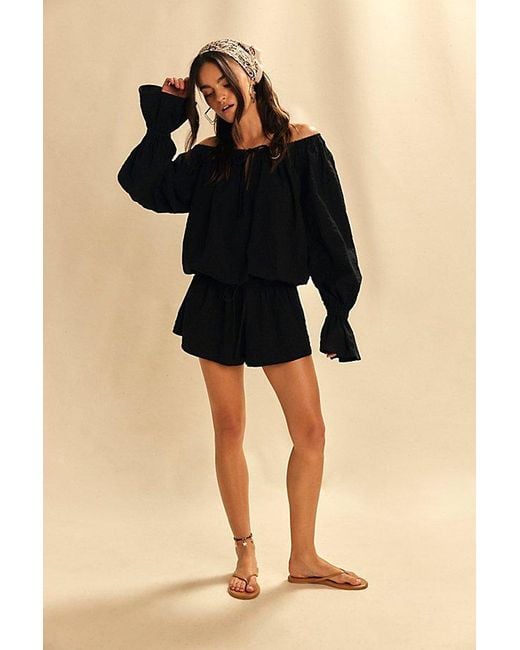 free-est Black Estrella Romper By