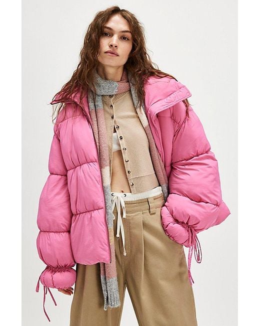 Free People Solid Cotton Candy Puffer Jacket in Pink Lyst UK