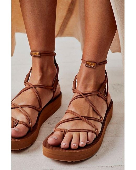 Teva Brown Midform Infinity Sandals At Free People In Lion, Size: Us 8