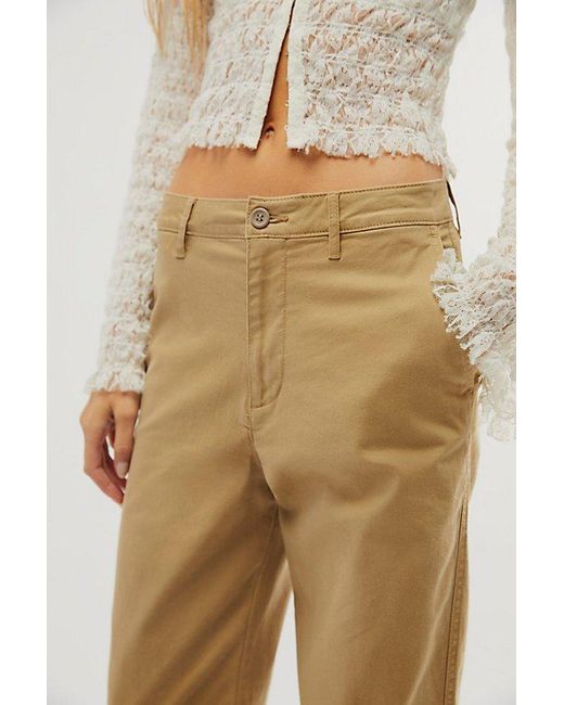 Dockers Natural Original Khaki High Straight Jeans At Free People In Harvest Gold, Size: 26