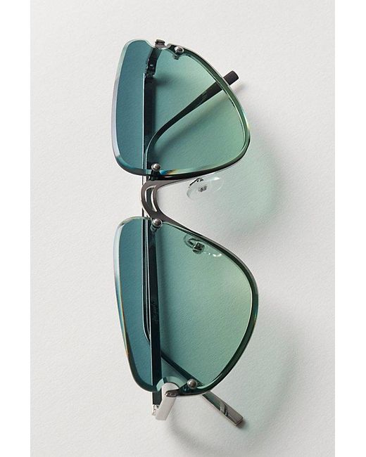 Free People Bennie Rimless Sunglasses in Blue | Lyst