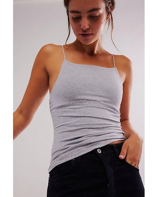 Free People Gray Anywhere Anytime Tank