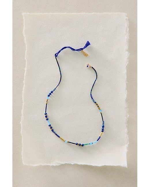 Free People Multicolor Muse Semi-Precious Short Beaded Layering Necklace