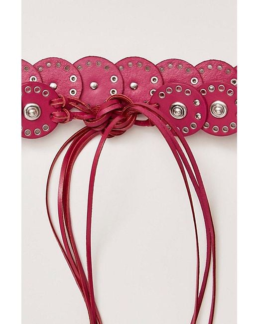 Free People Pink Follow Your Arrow Wrap Belt
