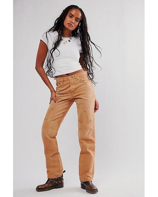 Re/done Multicolor Easy Straight Jeans