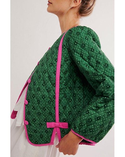Damson Madder Green Diana Quilted Jacket