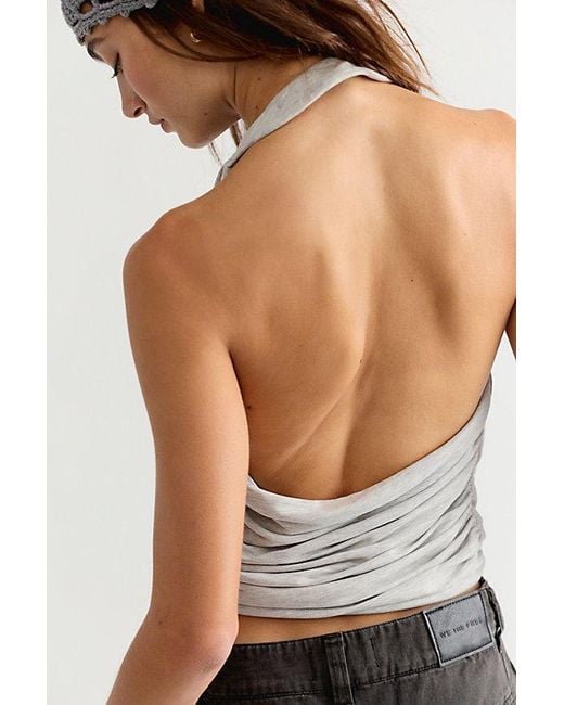 Free People White Hallie Halter Top