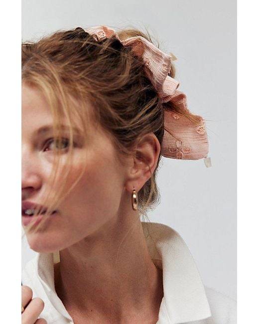 Free People Brown Atalia Square Scrunchie