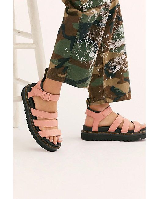 Dr. Martens Green Blaire Flatform Sandals