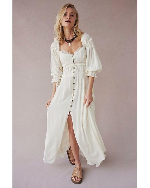 Free People Magdalia Maxi in White | Lyst