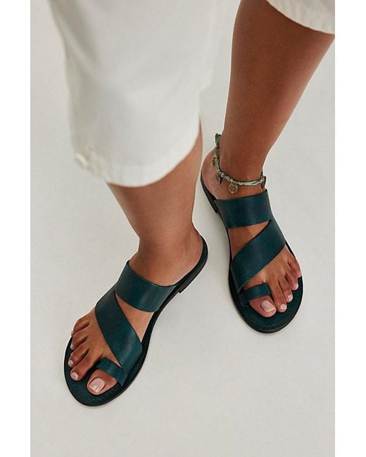 Free People Blue Abilene Toe Loop Sandals