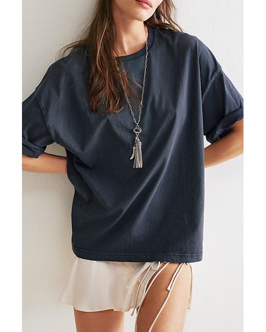 Free People Blue We The Free Perfect Oversized Tee