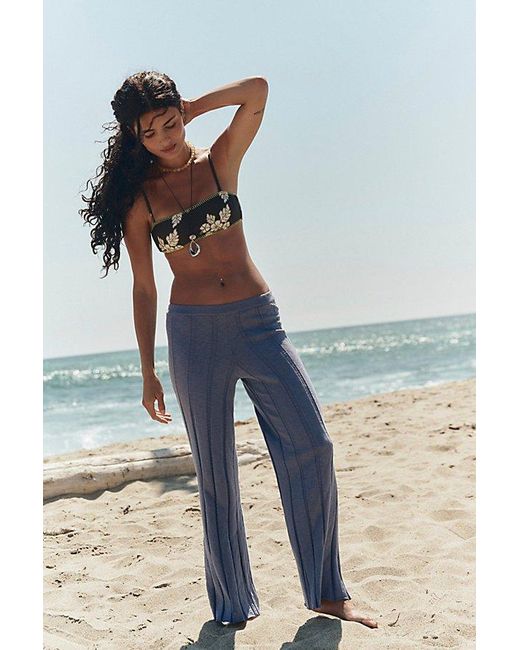 Free People Blue Paloma Sweater Pant Set
