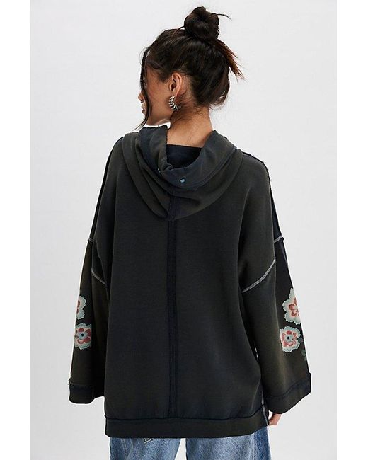 Free People Black Bejeweled Pullover