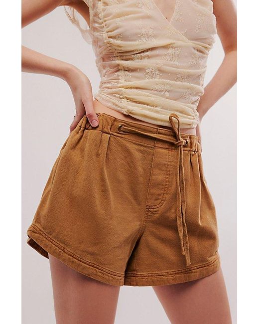 Free People Brown Romy Pull-on Shorts