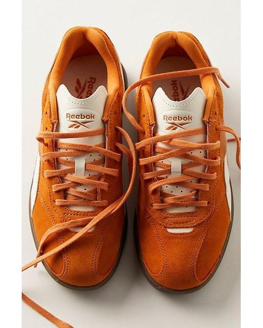 Reebok Orange Hammer Suede Street Sneakers