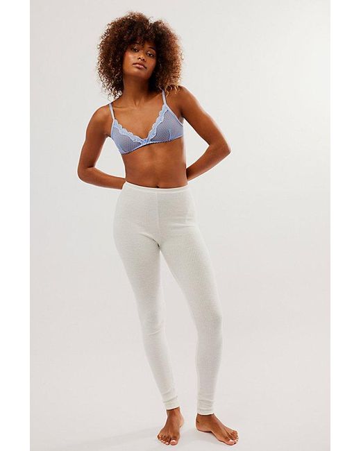 Free People White Chilled Out Leggings