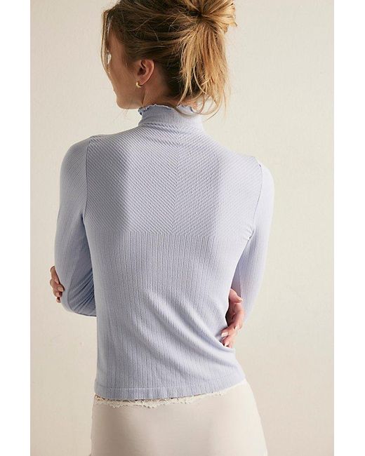 Intimately By Free People Gray So Soft Seamless Modal Mock Neck By