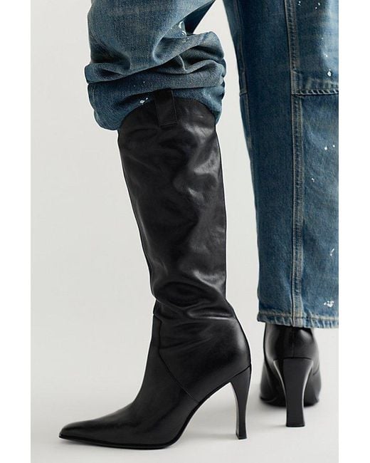 Jeffrey Campbell Blue Sweet Talker Tall Boots Shoe By