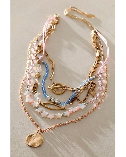 Free People Brown Starry Layer Necklace