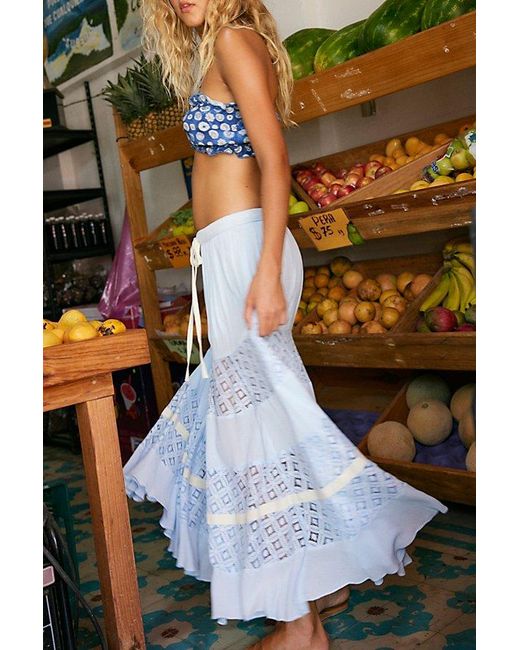 free-est Gray Swept Away Maxi Skirt By