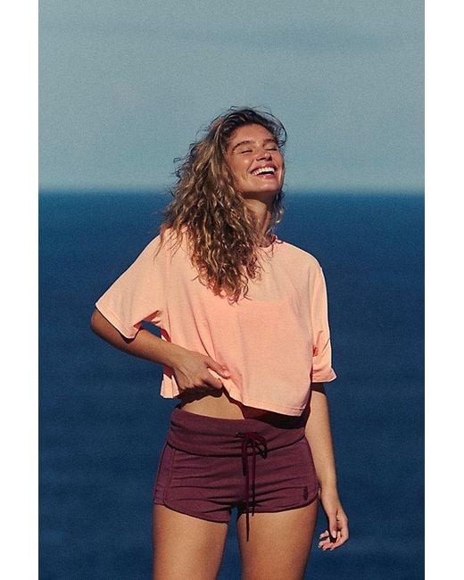 Fp Movement Blue Tempo Cropped Boyfriend Tee