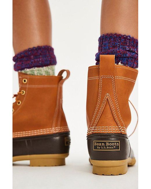 L.L. Bean Gray L. L.Bean 8" Lace-Up Boots