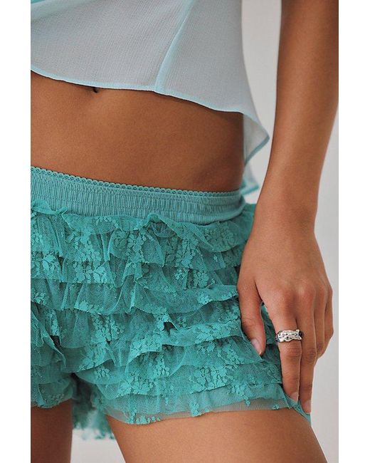 Intimately By Free People Blue Feeling For Lace Shorties By