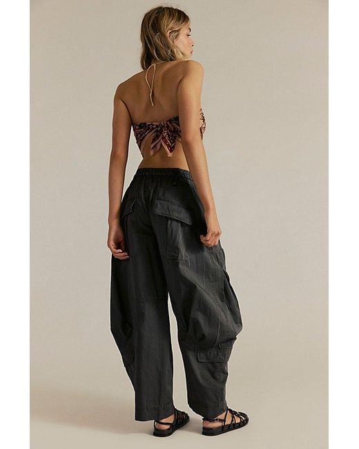 Free People Blue Onset Pull-On Cargo Pants