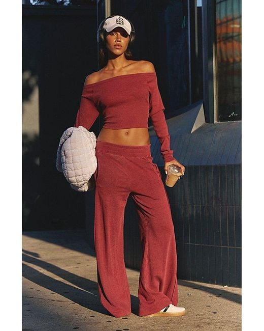 Free People Black Go To Long Sleeve Set
