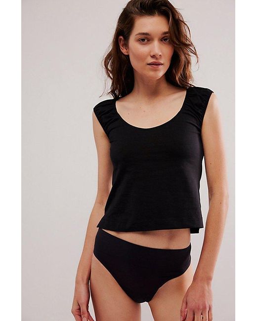 Intimately By Free People Black Wear It Out Tee