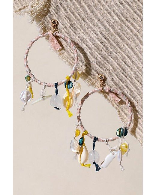 Free People Brown Sol Hoop Earrings
