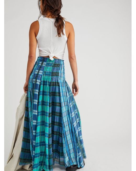 Free People Lausanne Convertible Maxi Skirt in Blue | Lyst
