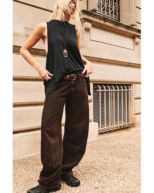 Free People Black Fable Low-Rise Twisted Bowed Jeans