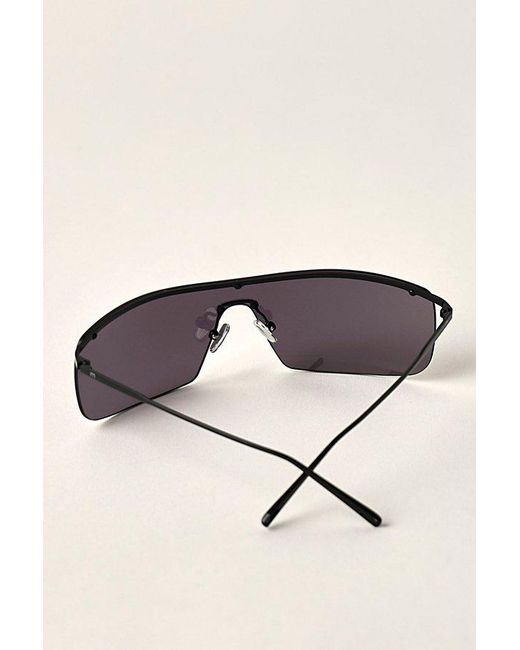 Elisa Johnson White Vito Wrap Around Sunglasses