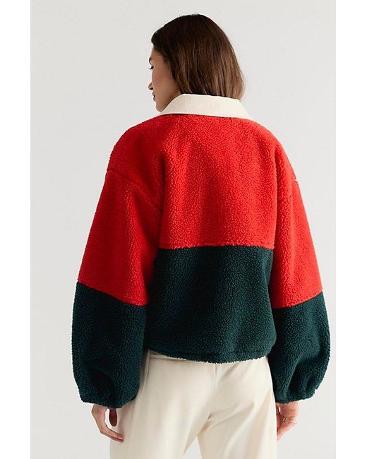 The Tiny Big Sister Red Sherpa Jacket