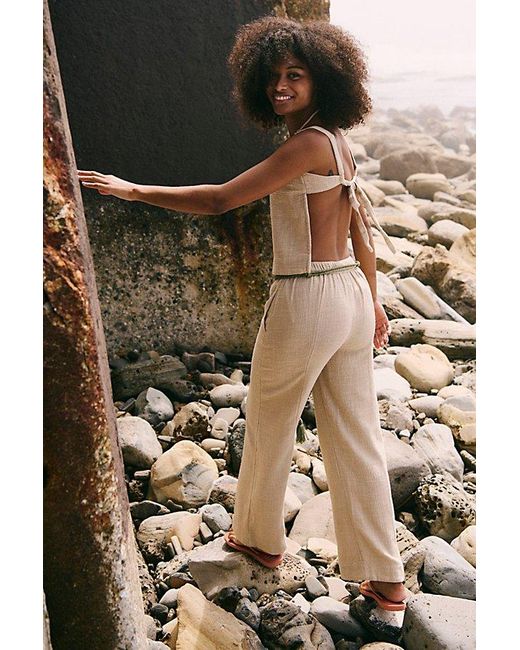 Free People Brown Tidal Pant Set