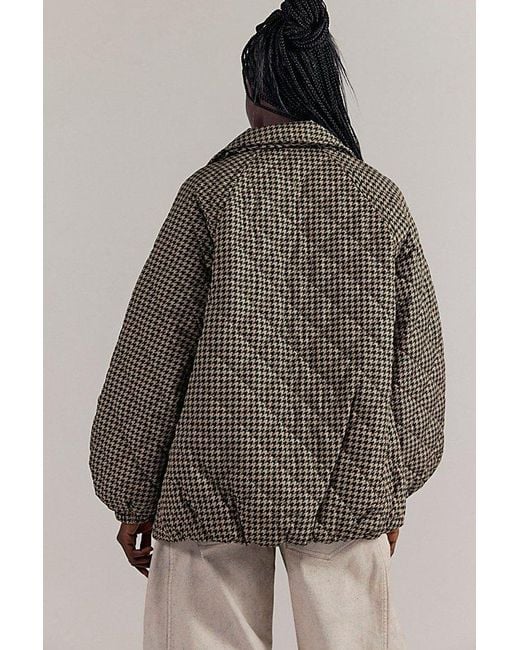 Barbour Brown Laoise Check Quilted Jacket