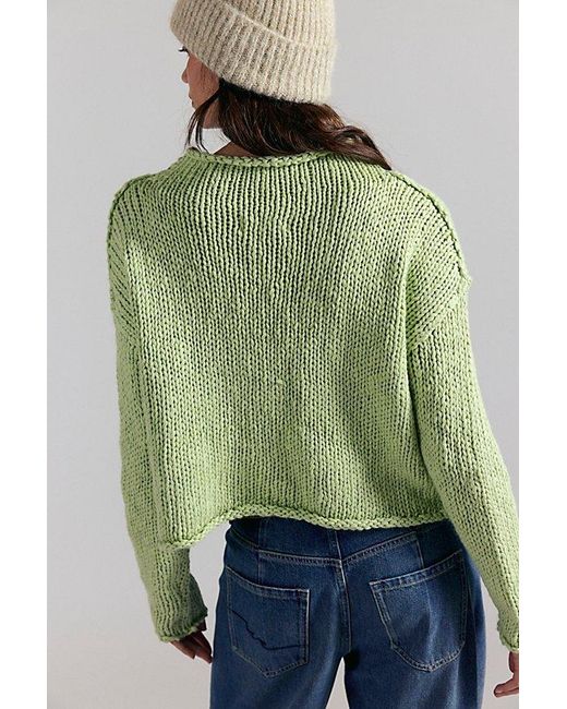 Free People Green Opal Rollneck Knit Jumper