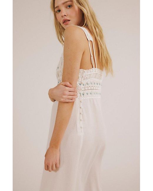 Intimately By Free People Natural Ever After Midi Slip Dress By